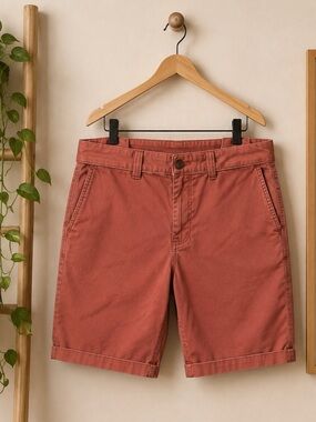Magellan Outdoors Men’s 38W Rust Salmon Flat Front Chino Shorts
